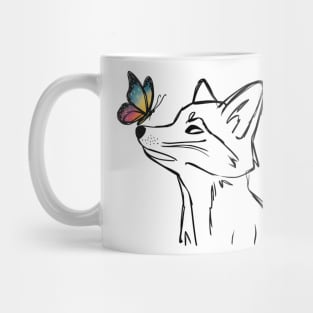 Fox with Butterfly Mug